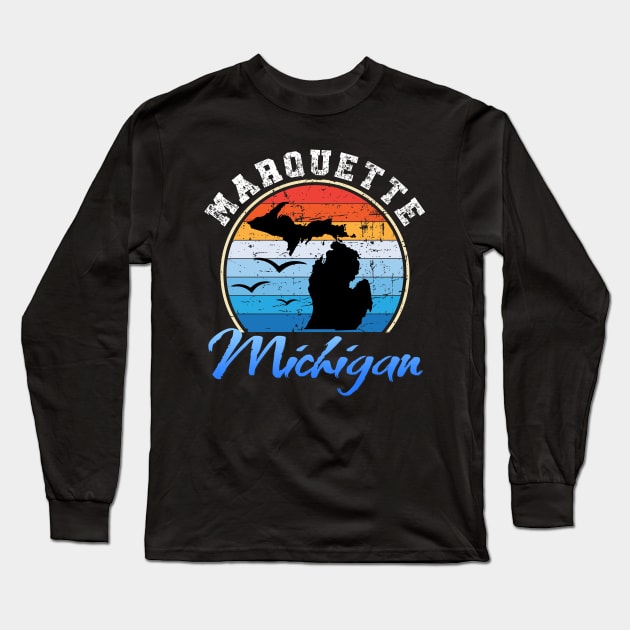 Marquette Michigan Long Sleeve T-Shirt by Energized Designs